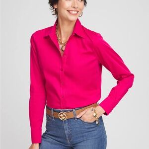 No Iron™ Stretch Shirt | Chico's  Fuchsia